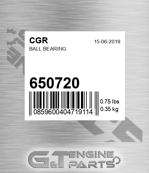 650720 CGR Ball Bearing