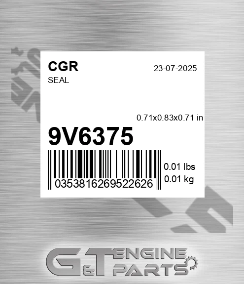 9V6375 Seal for CGR