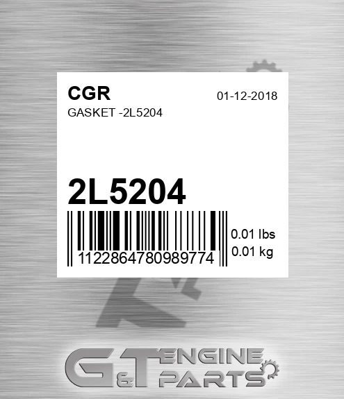 2L5204 CGR Gasket -