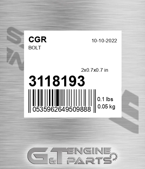 3118193 CGR Bolt