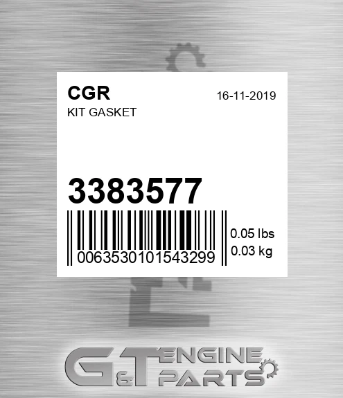 3383577 Kit Gasket