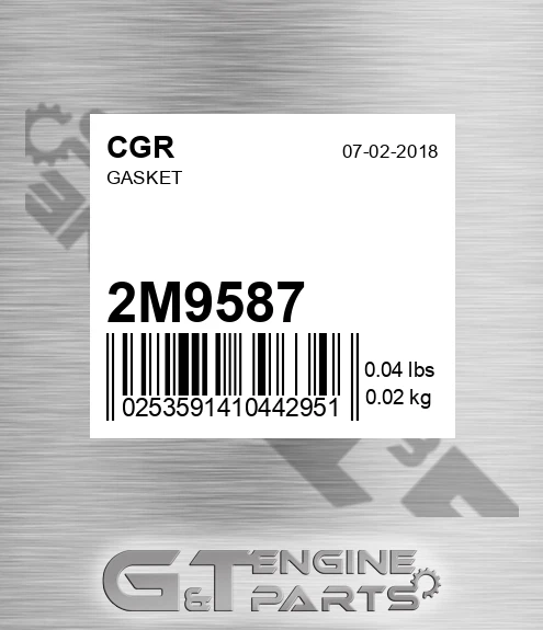 2M9587 Gasket