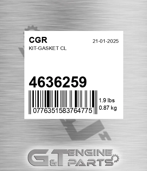 4636259 CGR Kit-gasket Cl