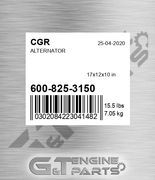 600-825-3150 Alternator