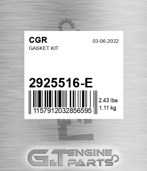 2925516-E Gasket Kit