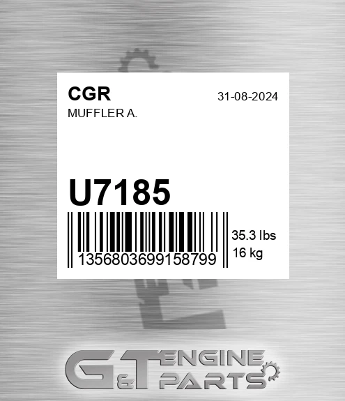 U7185 Muffler A.