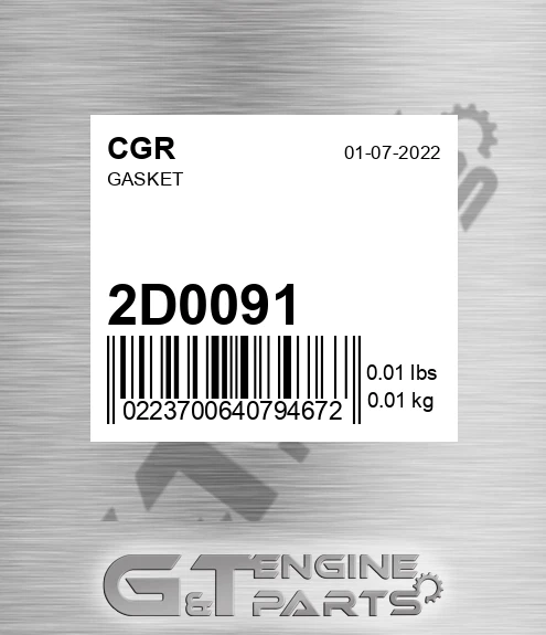 2D0091 Gasket