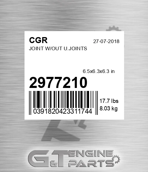 2977210 Joint W/out U.joints