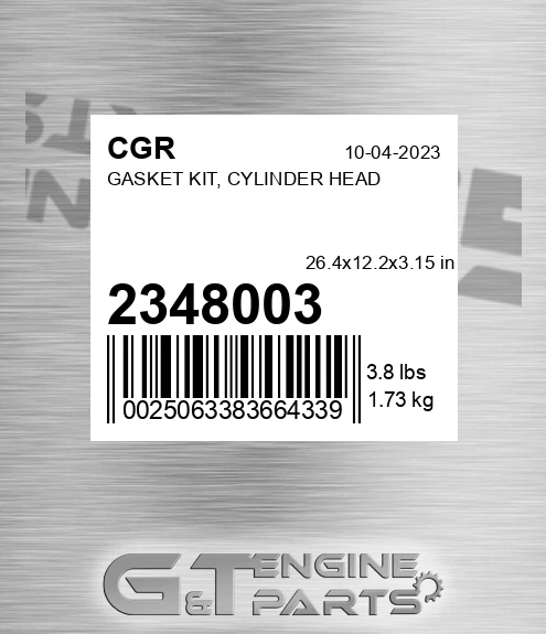 2348003 Gasket Kit, Cylinder Head