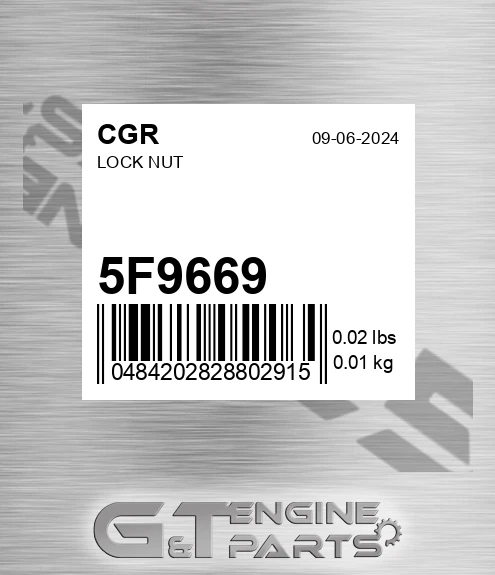 5F9669 Lock Nut