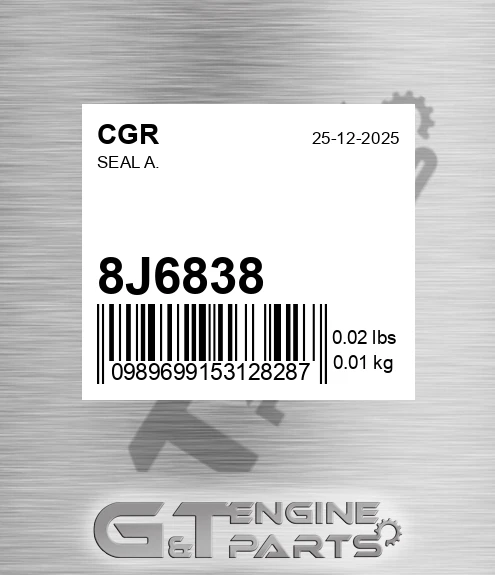 8J6838 Seal A.