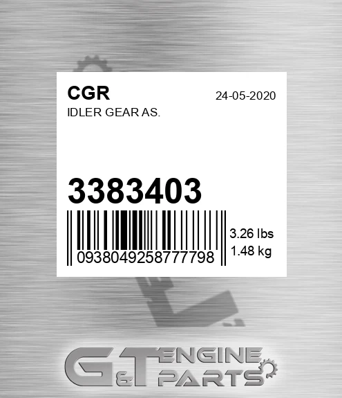 3383403 Idler Gear As.