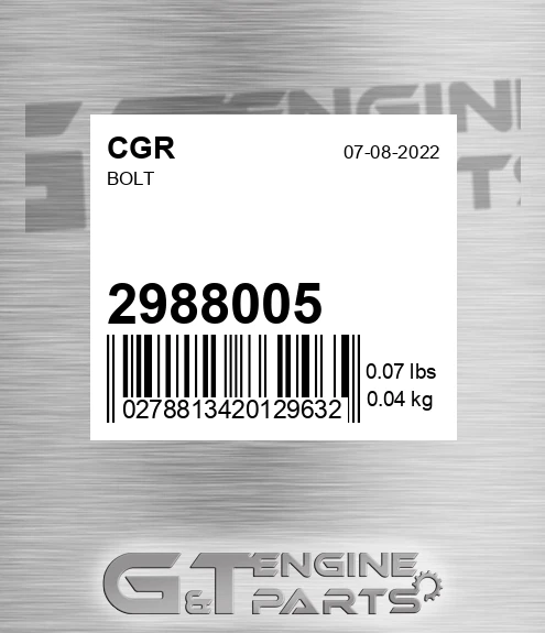 2988005 CGR Bolt