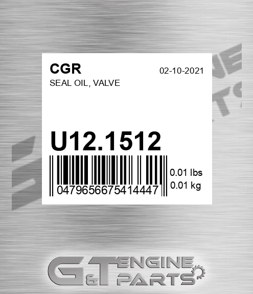 U12.1512 Seal Oil, Valve
