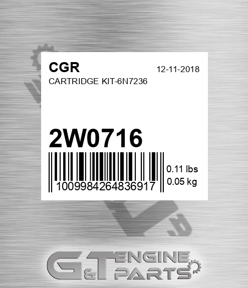 2W0716 Cartridge Kit-6n7236