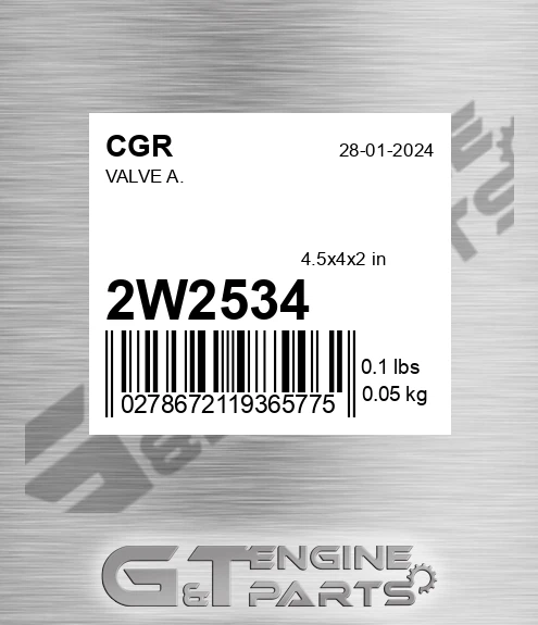 2W2534 Valve A.
