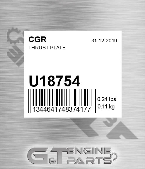 U18754 CGR Thrust Plate
