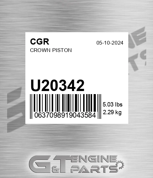 U20342 Crown Piston