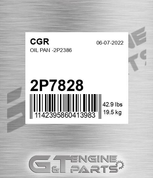 2P7828 Oil Pan -2p2386