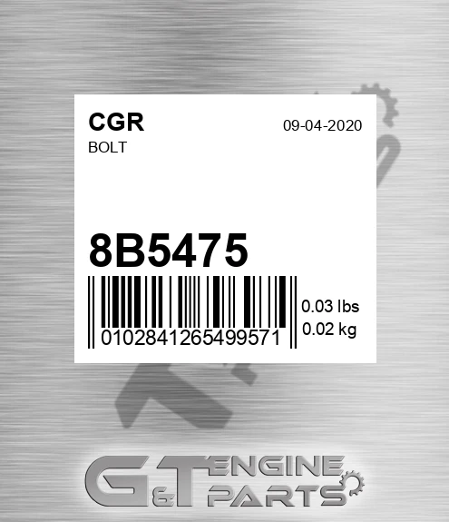 8B5475 CGR Bolt