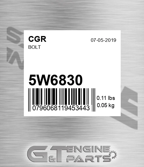 5W6830 CGR Bolt