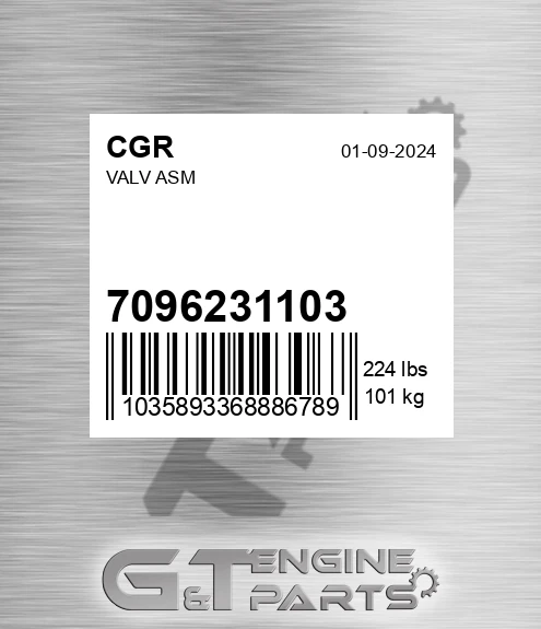 7096231103 CGR Valv Asm