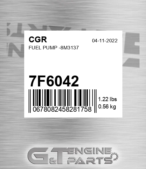 7F6042 Fuel Pump -8m3137