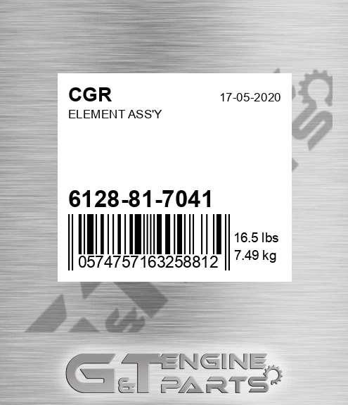 6128-81-7041 Element Ass'y for CGR