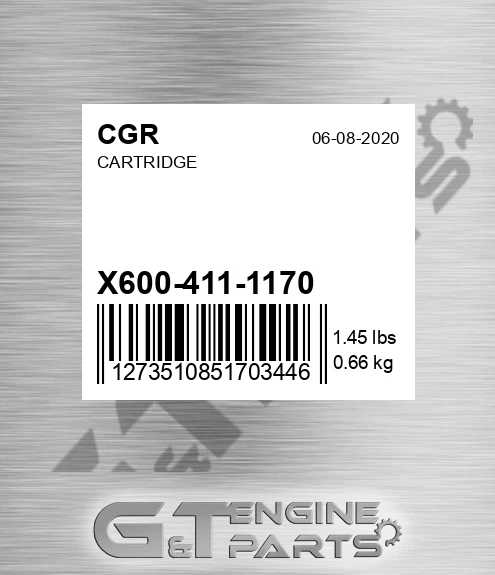 X600-411-1170 Cartridge for CGR