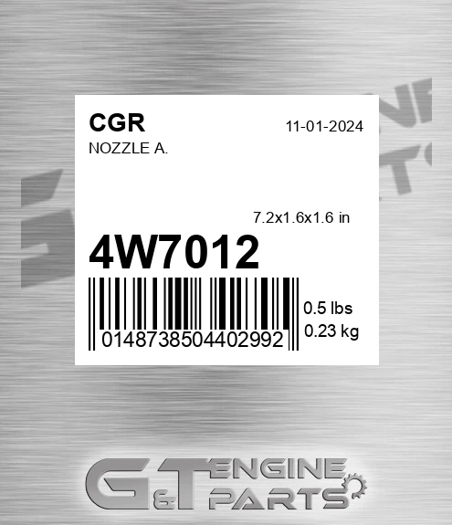 4W7012 Nozzle A. for CGR