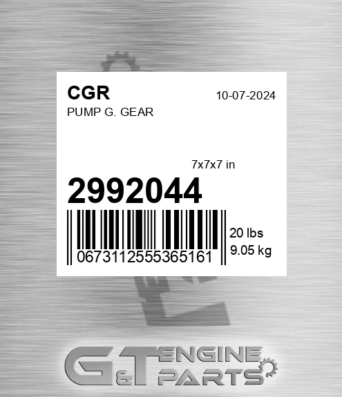 2992044 Pump G. Gear