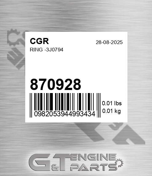 870928 CGR Ring -3j0794