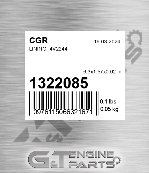 1322085 Lining -4v2244