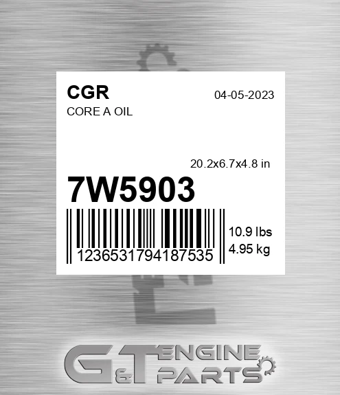 7W5903 Core A Oil for CGR
