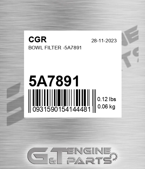 5A7891 Bowl Filter - for CGR