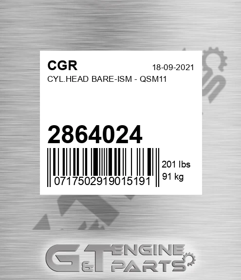 2864024 Cyl.head Bare-ism - Qsm11