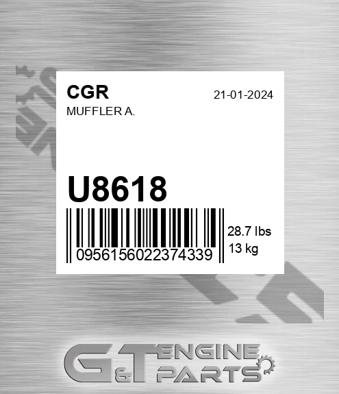 U8618 Muffler A.