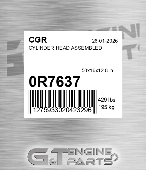 0R7637 Cylinder Head Assembled