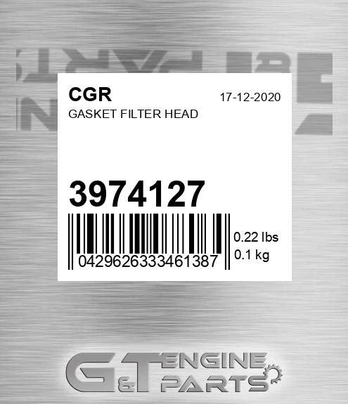3974127 Gasket Filter Head