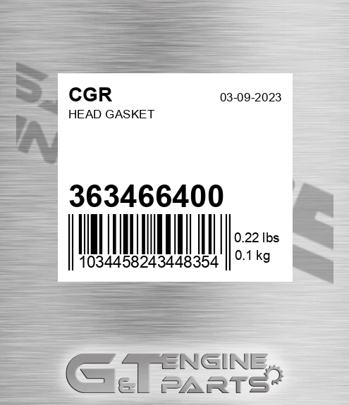 363466400 CGR Head Gasket