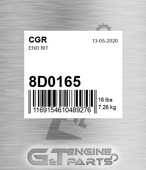 8D0165 CGR End Bit