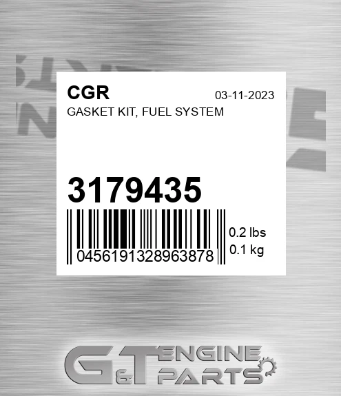 3179435 CGR Gasket Kit, Fuel System
