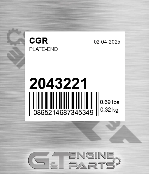 2043221 Plate-end for CGR