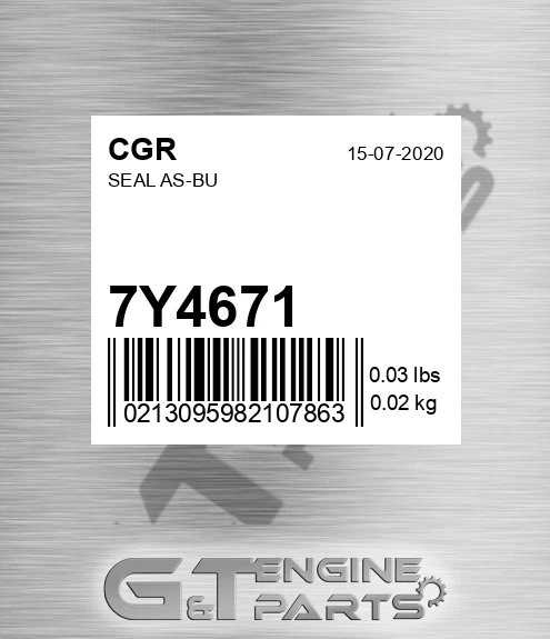 7Y4671 CGR Seal As-bu