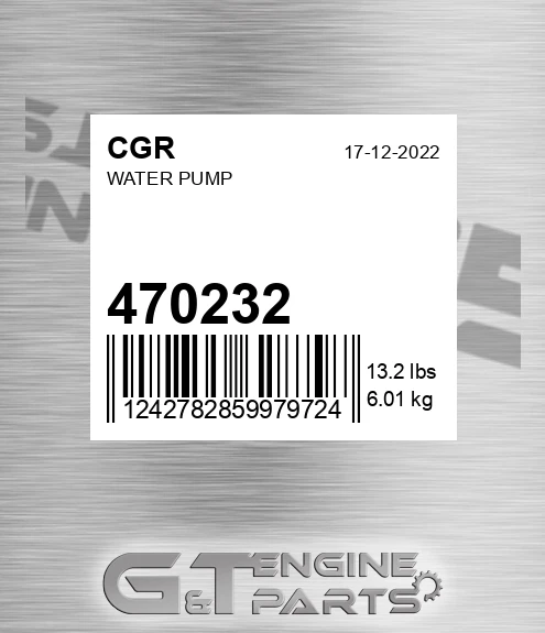 470232 CGR Water Pump