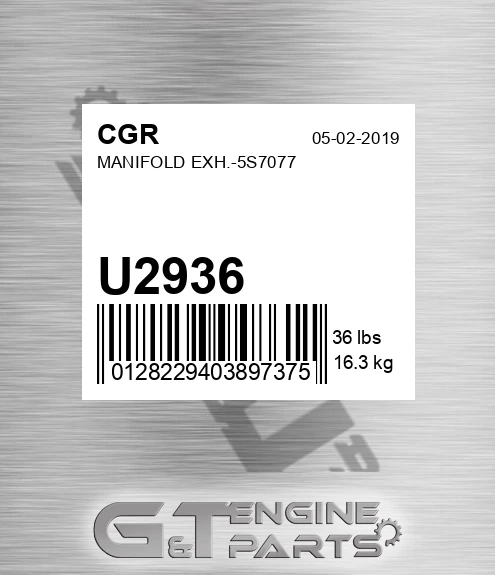 U2936 Manifold Exh.-5s7077