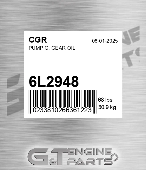 6L2948 Pump G. Gear Oil