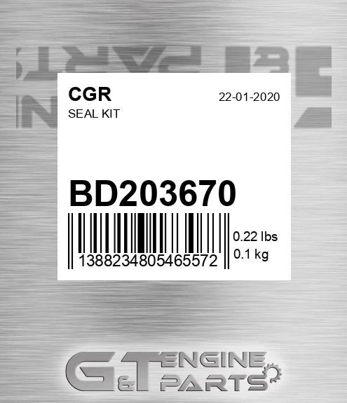 BD203670 Seal Kit