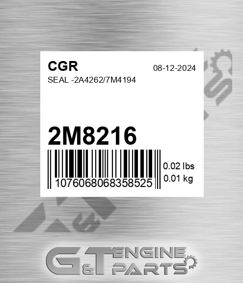 2M8216 Seal -2a4262/7m4194