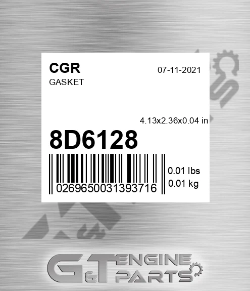 8D6128 CGR Gasket